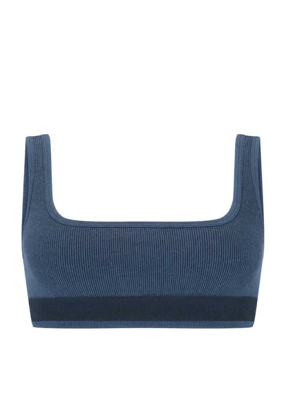 Nagnata // Fine Rib Wool Bralet / Denim made by Nagnata