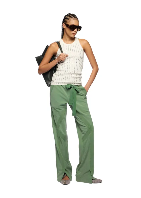 The Attico // Macro Jersey Rib Tank Top / White sold by Seletti