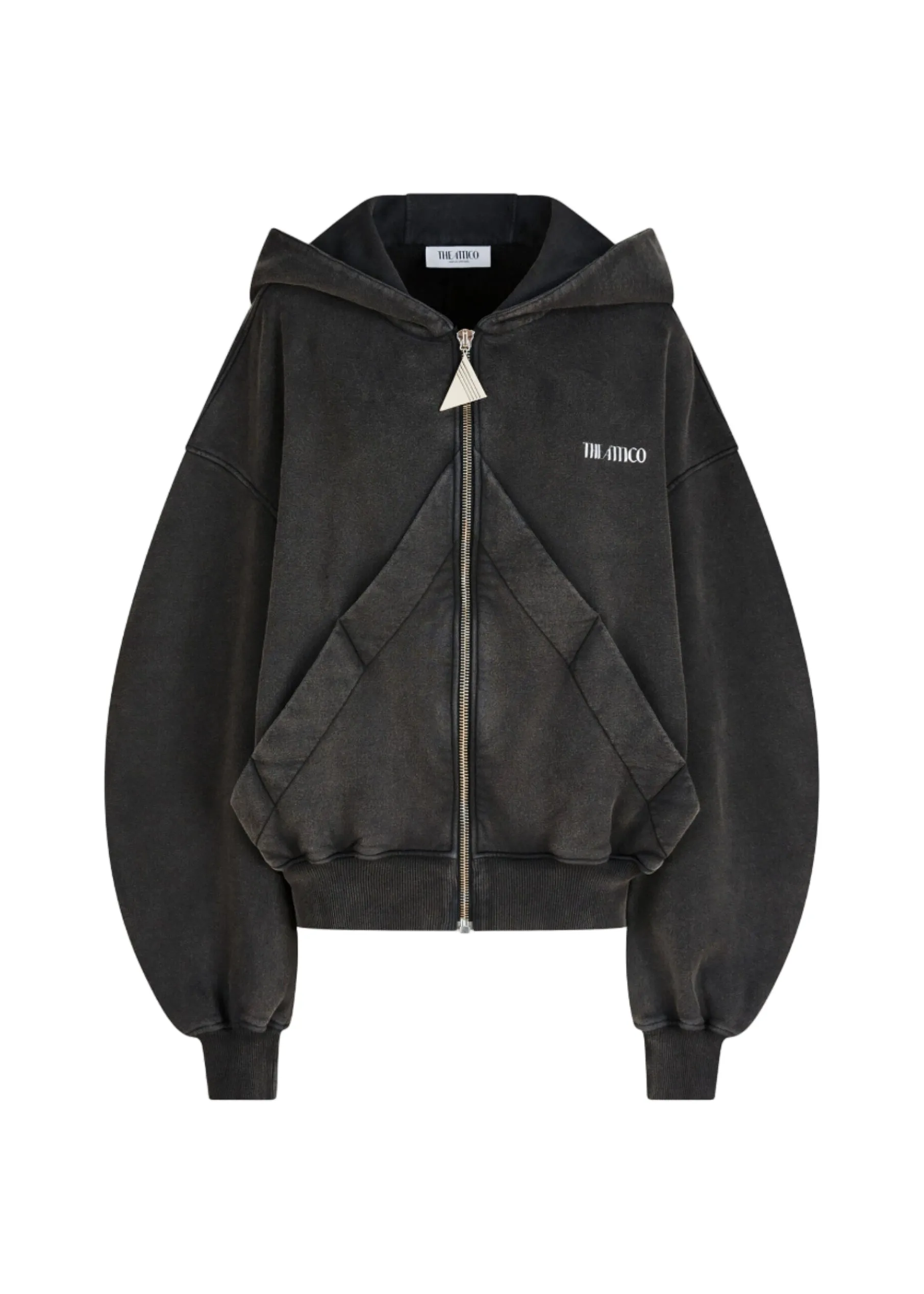 The Attico // Sweatshirt Zip American Fleece / Black Fade sold by Seletti