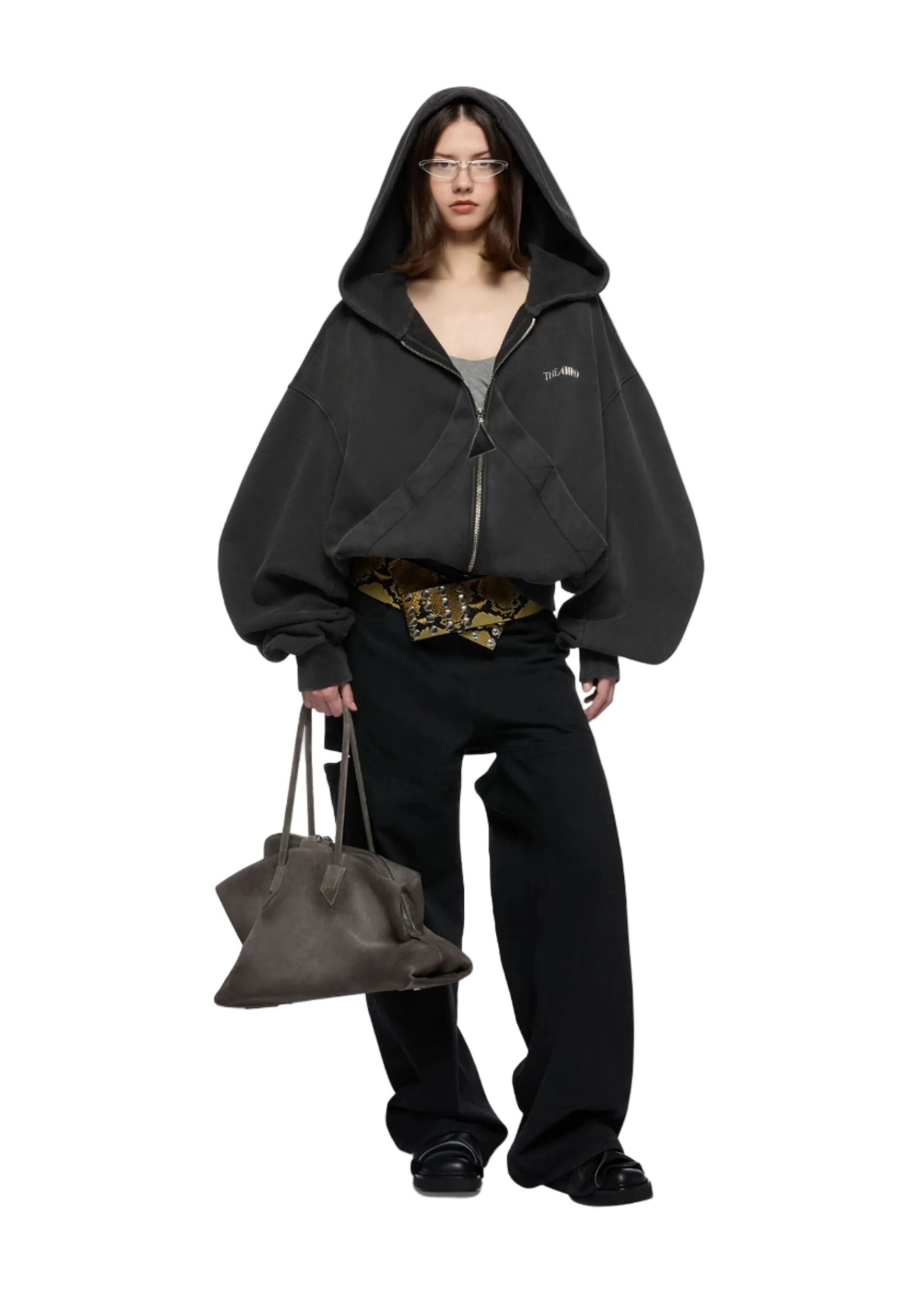 The Attico // Sweatshirt Zip American Fleece / Black Fade sold by Seletti product image thumbnail 2