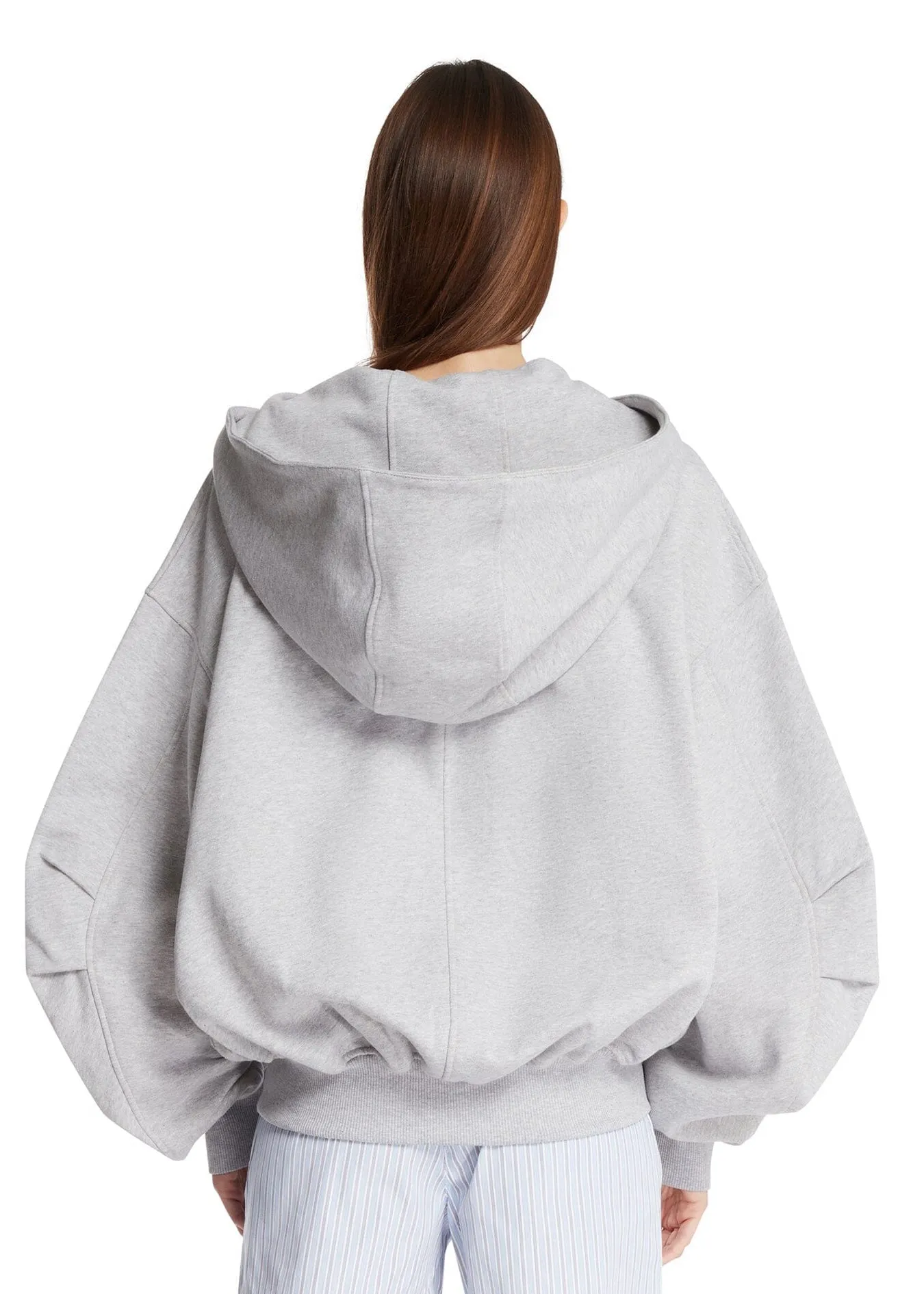 The Attico // Sweatshirt Zip American Fleece / Light Grey Melange sold by Seletti product image thumbnail 5