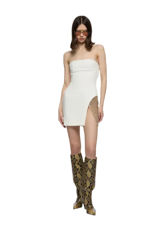 The Attico // Cady Embroidered Mesh Mini Dress / White sold by Seletti