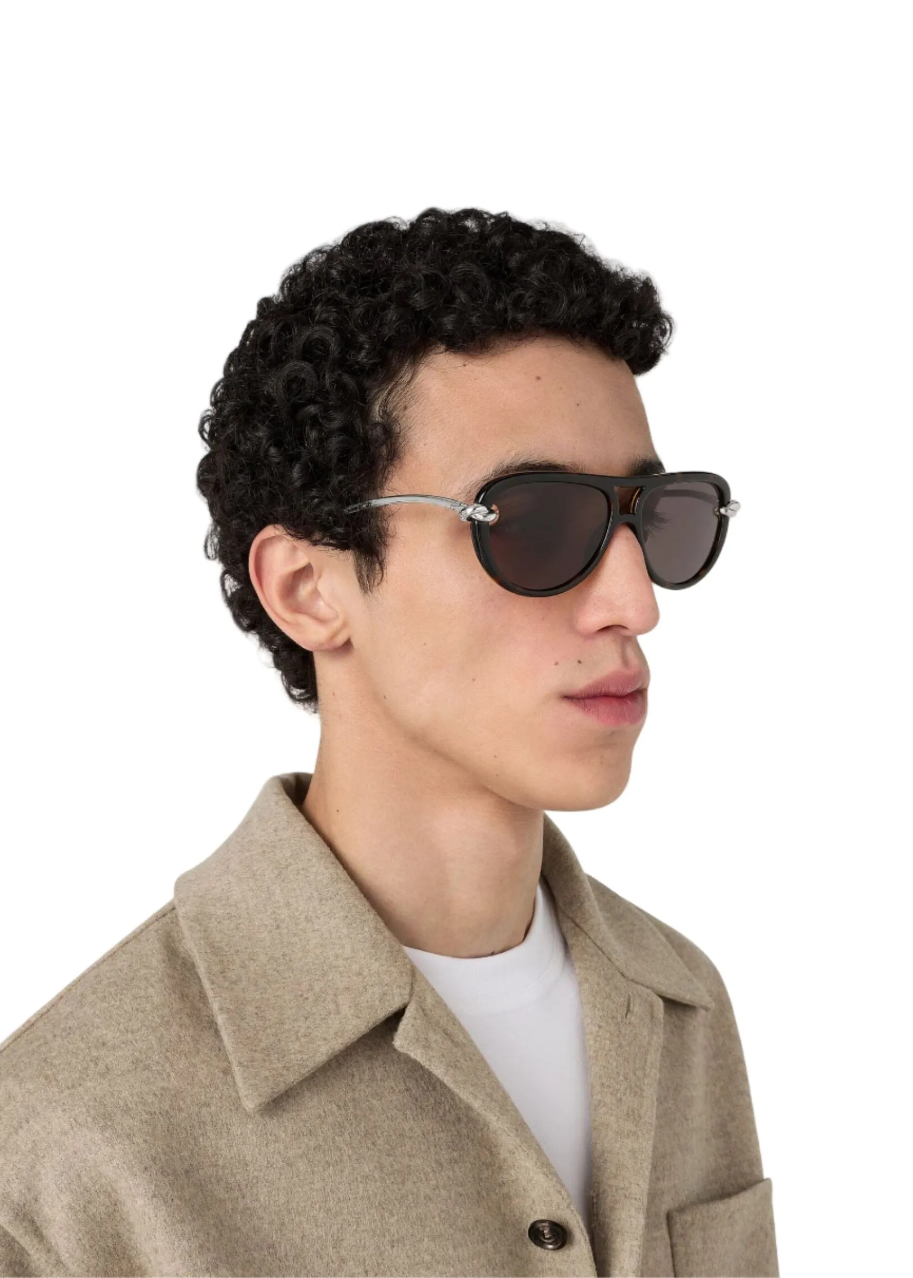 Bottega Veneta // Knot Aviator Sunglasses / Brown sold by Seletti product image thumbnail 5