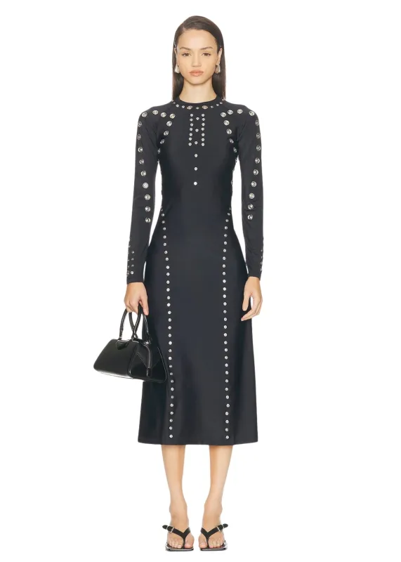 Coperni // Knitted Snap Dress / Black sold by Seletti