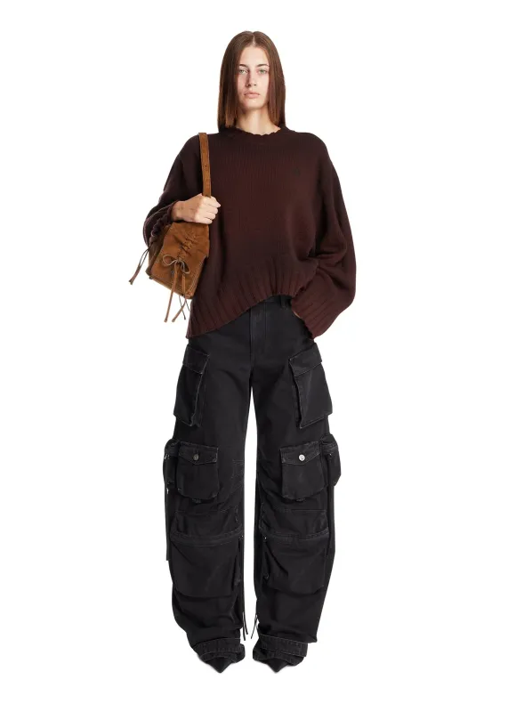 The Attico // Sprayed Wool Cashmere Sweater / Brown made by The Attico