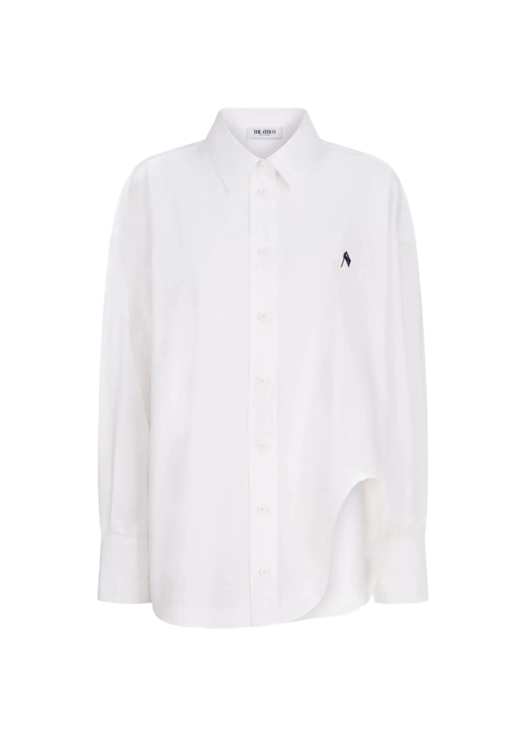 The Attico // Diana Shirt / White & Navy Blue sold by Seletti product image thumbnail 3