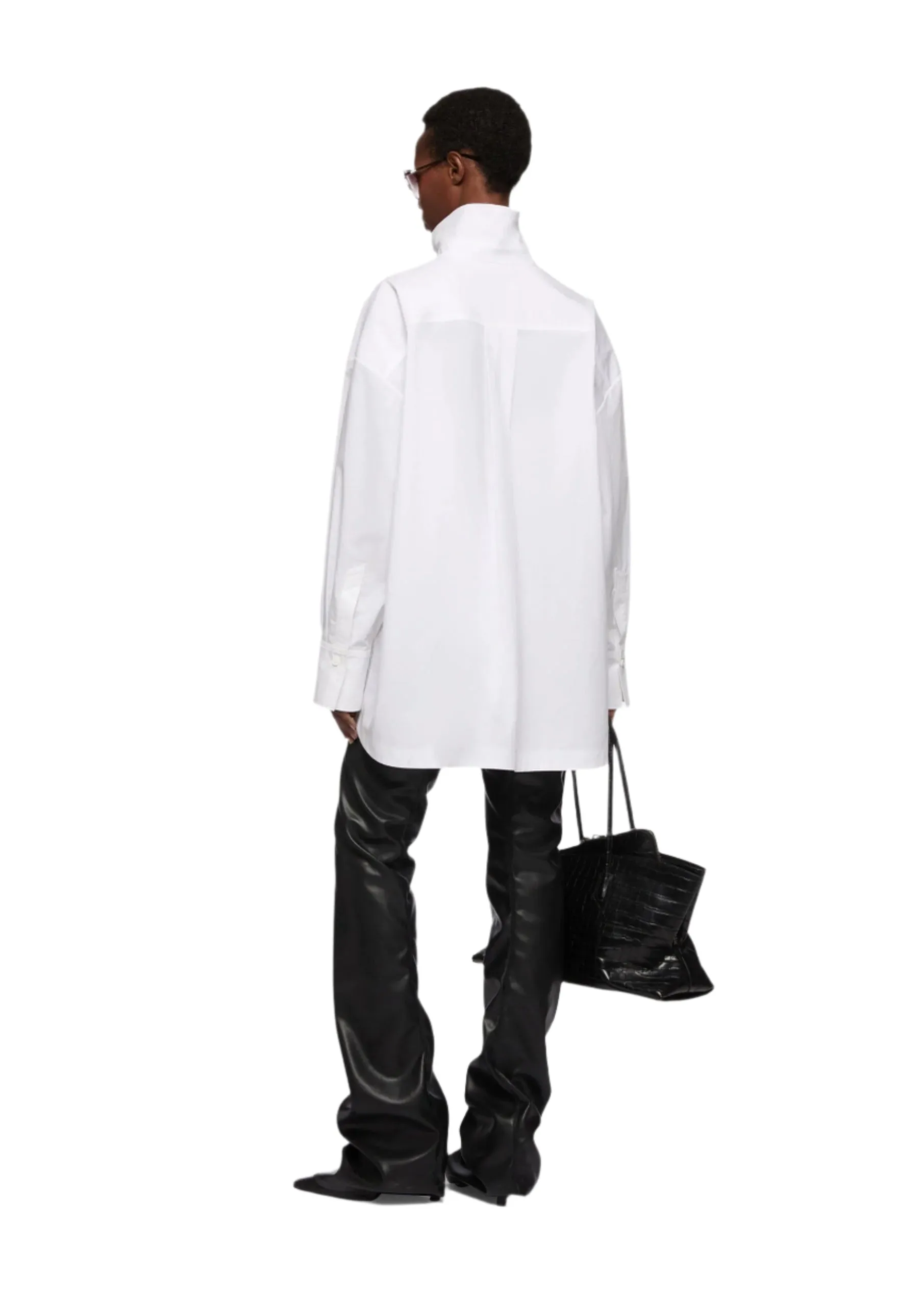 The Attico // Diana Shirt / White & Navy Blue sold by Seletti product image thumbnail 2