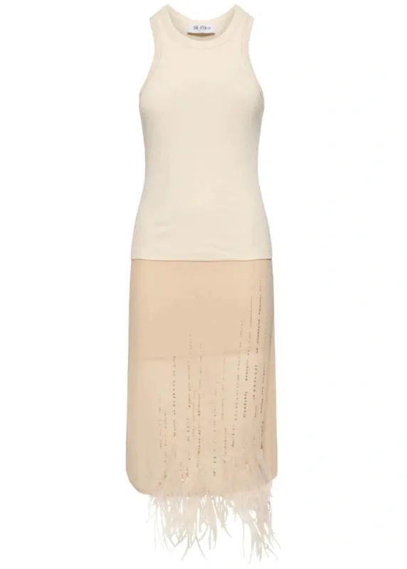 The Attico // Georgette Midi Dress / Pale Pink sold by Seletti