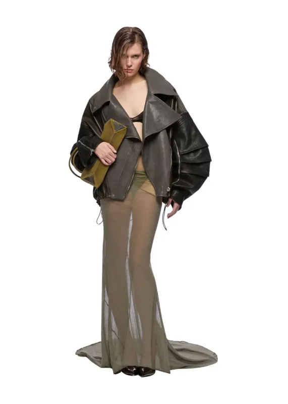 The Attico // Bomber Leather Patches sold by Seletti