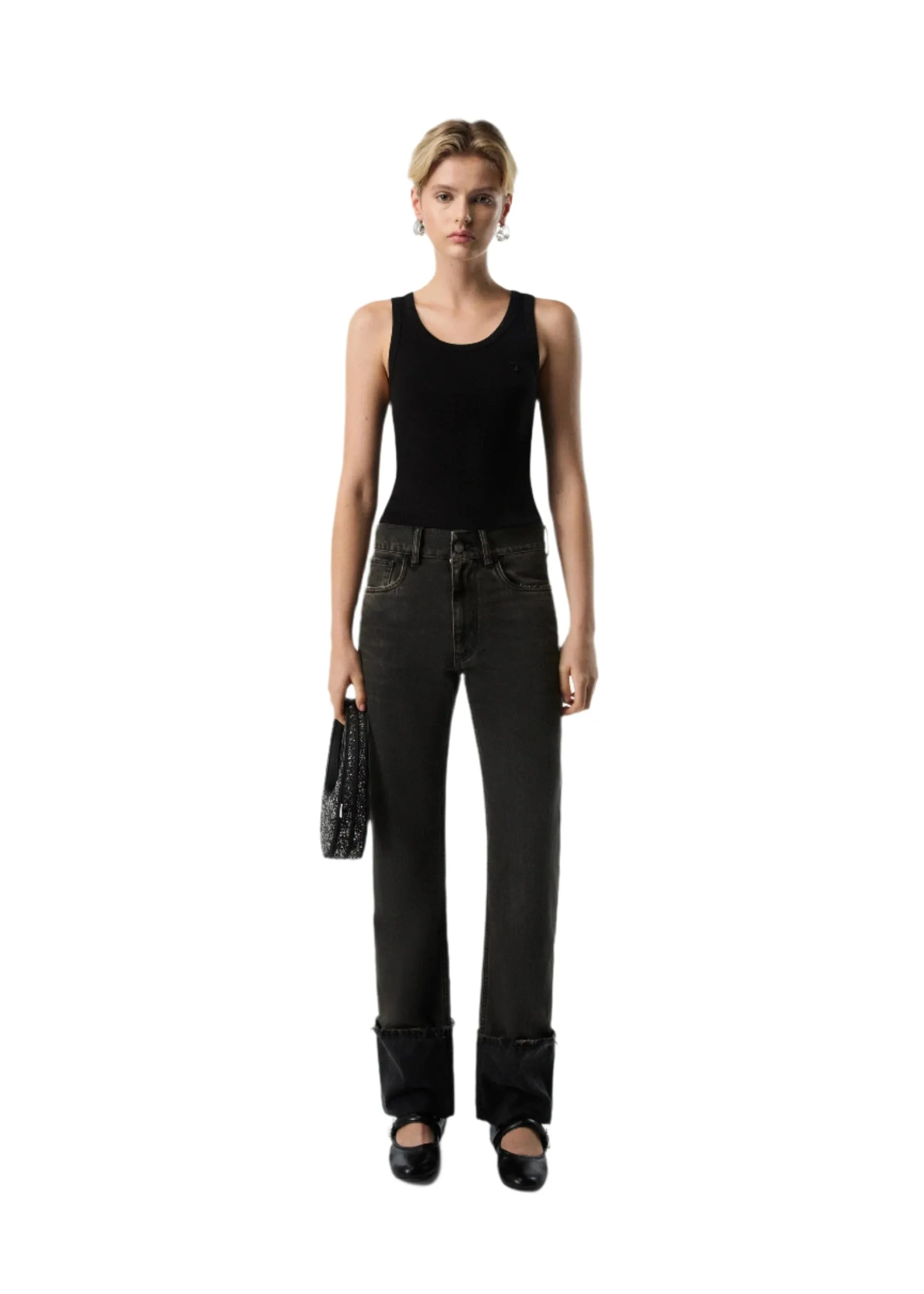 Coperni // Woven Boyfriend Denim Pants / Black sold by Seletti