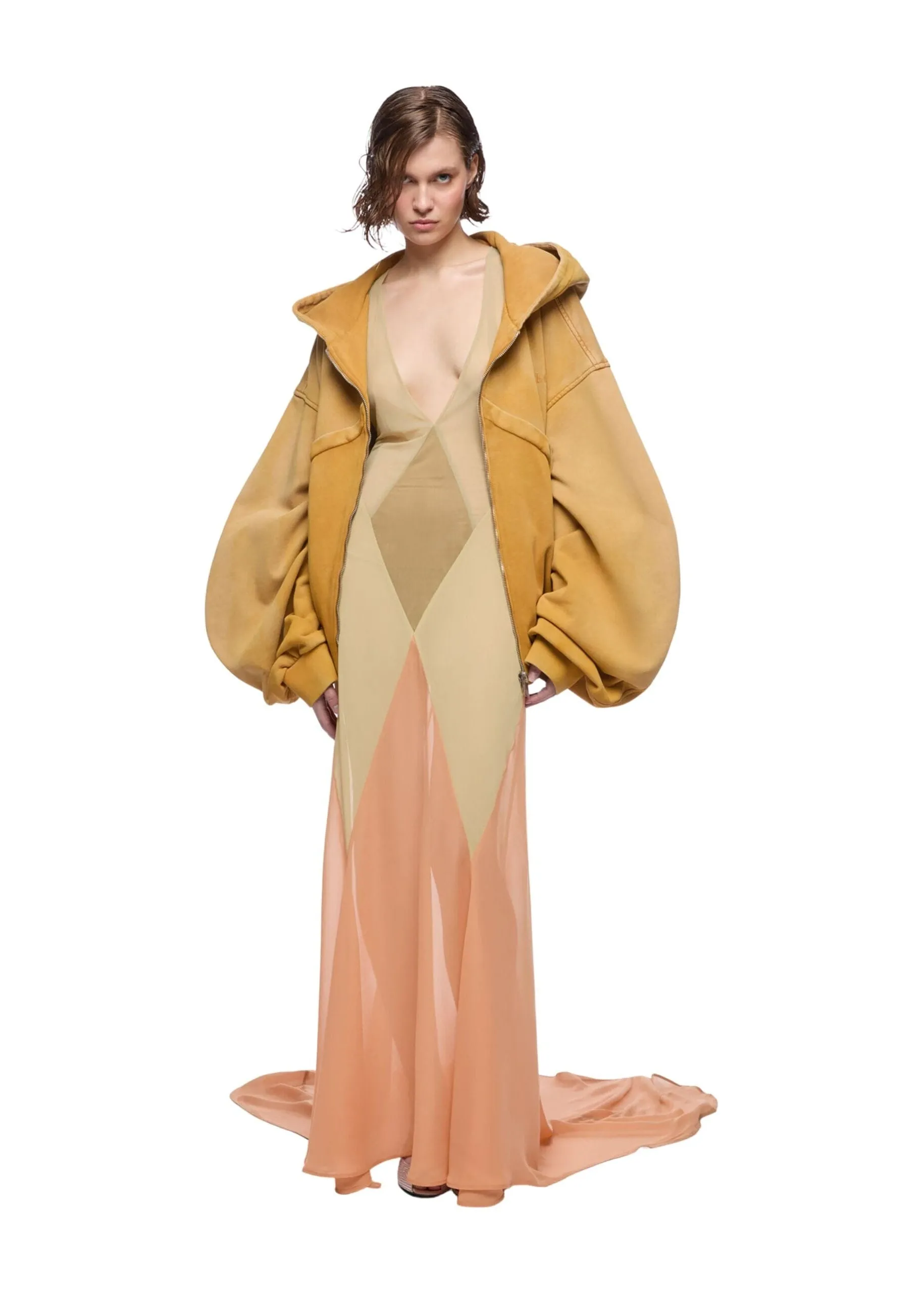 The Attico // Bomber Sprayed Jersey / Ocher sold by Seletti product image thumbnail 2