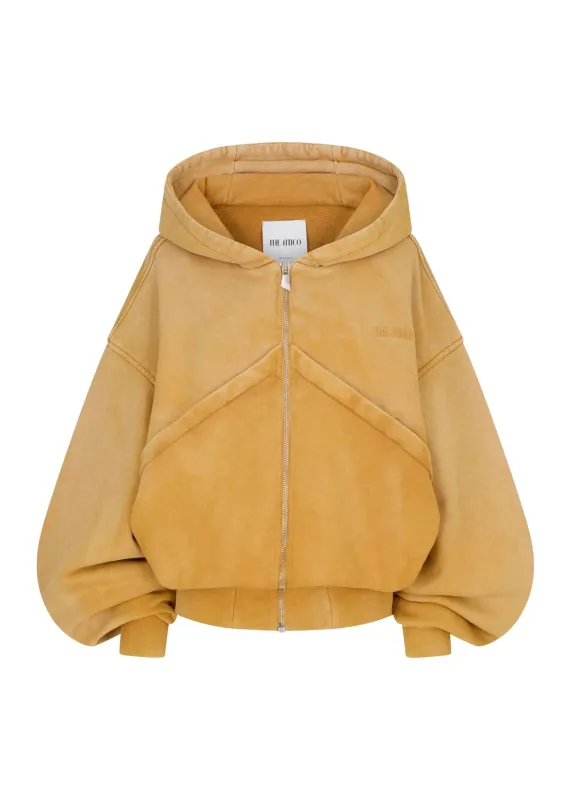 The Attico // Bomber Sprayed Jersey / Ocher sold by Seletti