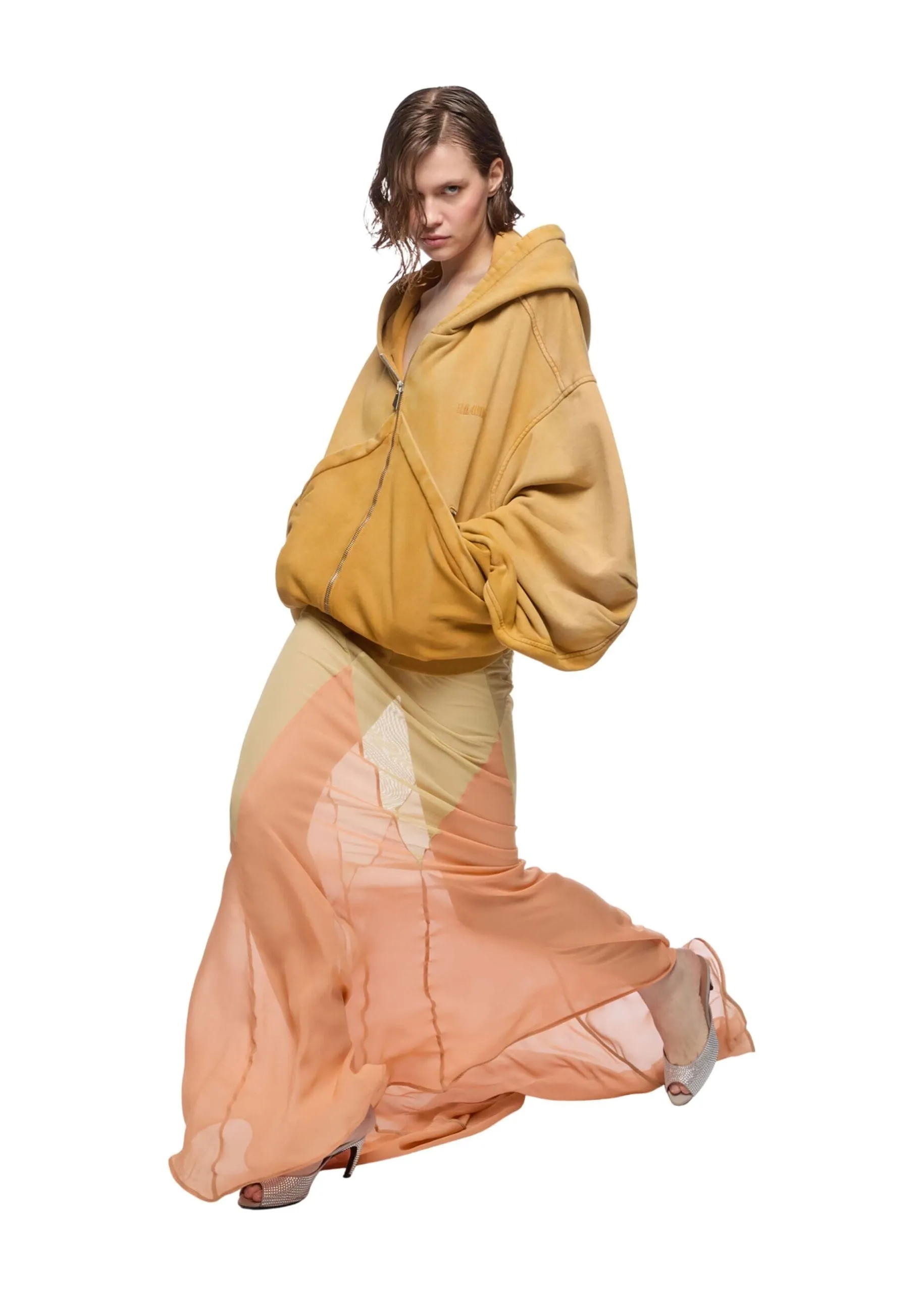 The Attico // Bomber Sprayed Jersey / Ocher sold by Seletti product image thumbnail 4