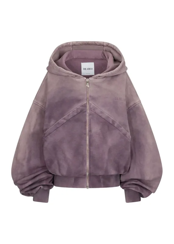 The Attico // Bomber Sprayed Jersey / Mauve sold by Seletti