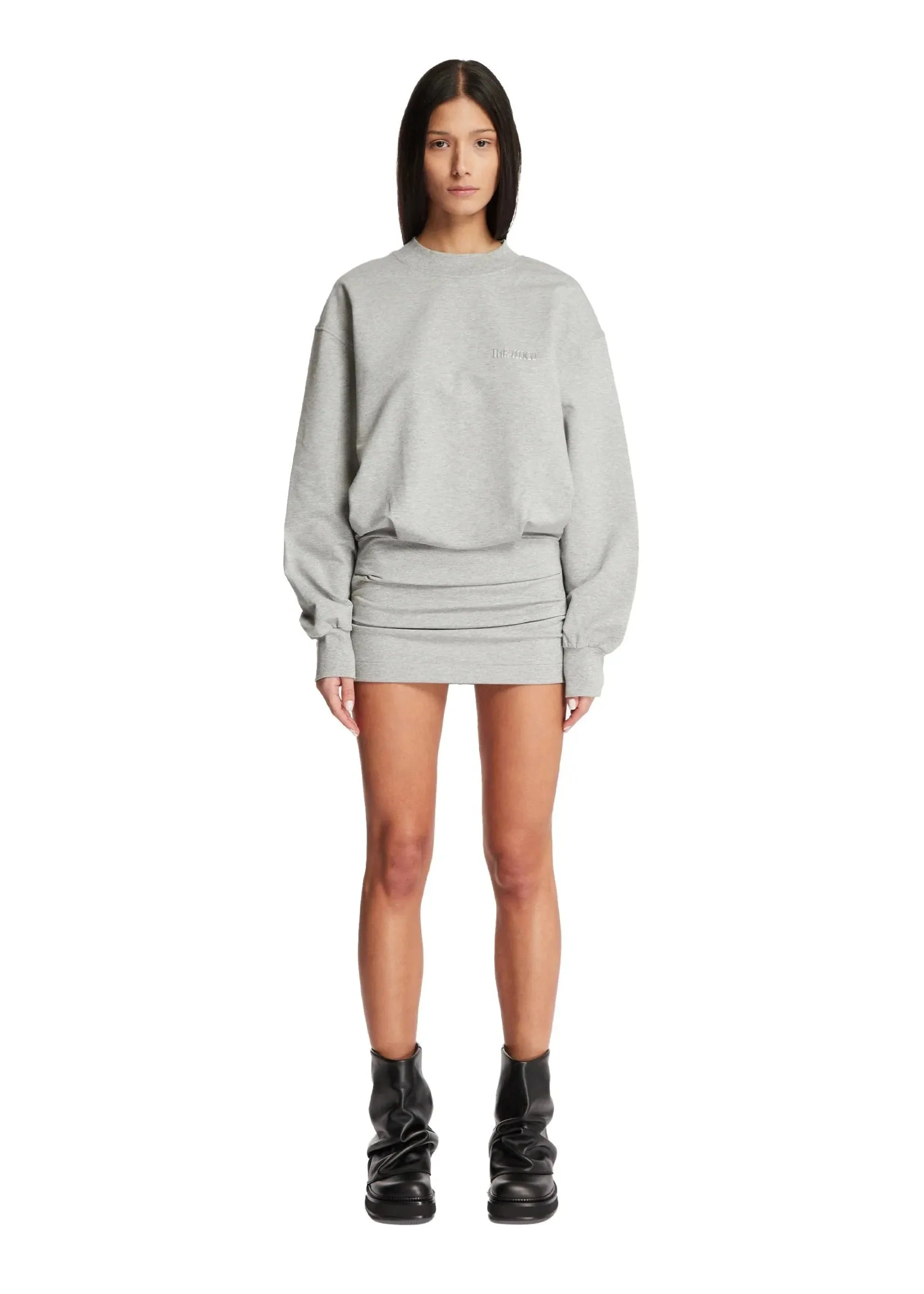 The Attico // Mini Dress Light American Fleece / Light Grey Melange sold by Seletti product image thumbnail 5