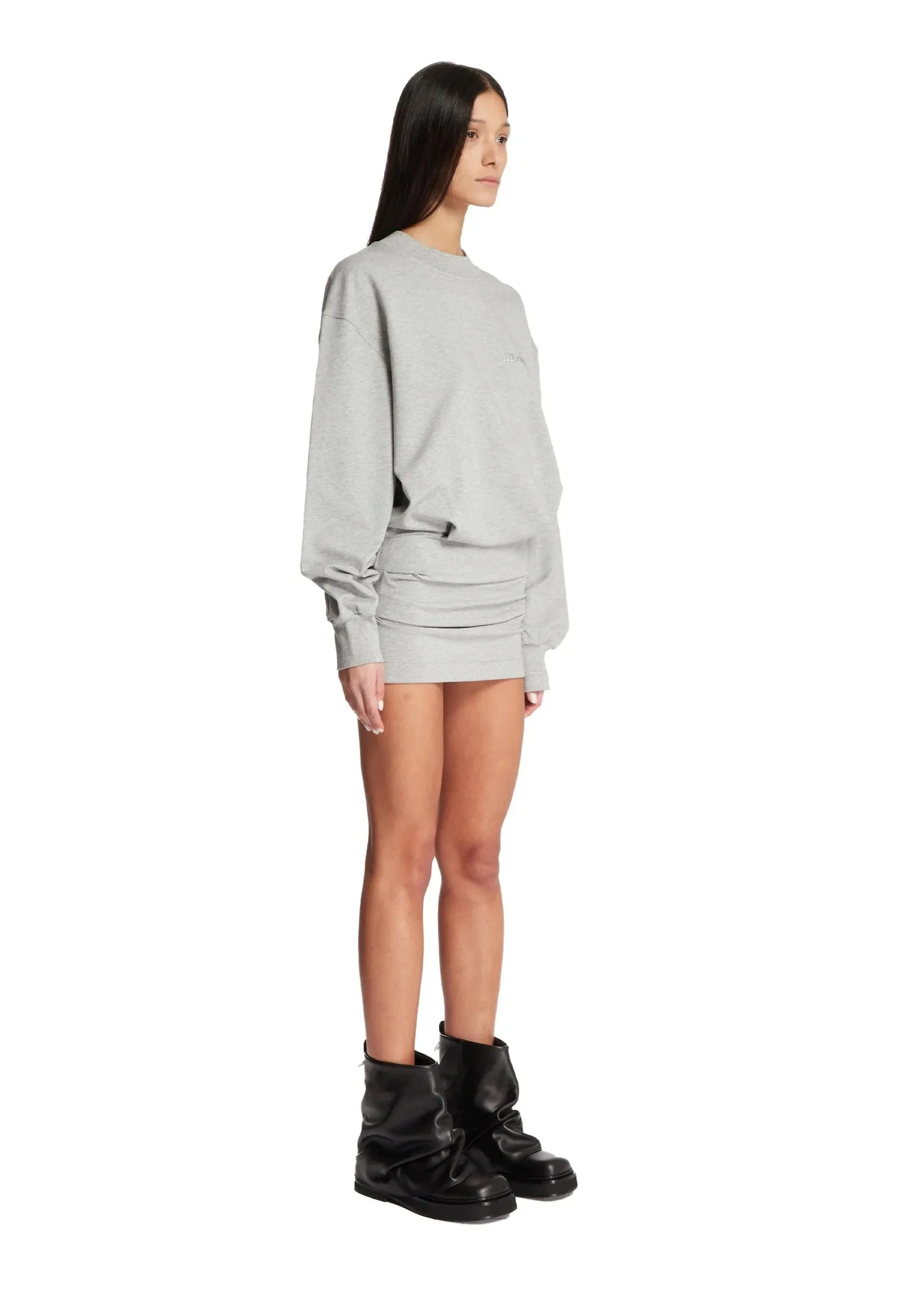 The Attico // Mini Dress Light American Fleece / Light Grey Melange sold by Seletti product image thumbnail 2