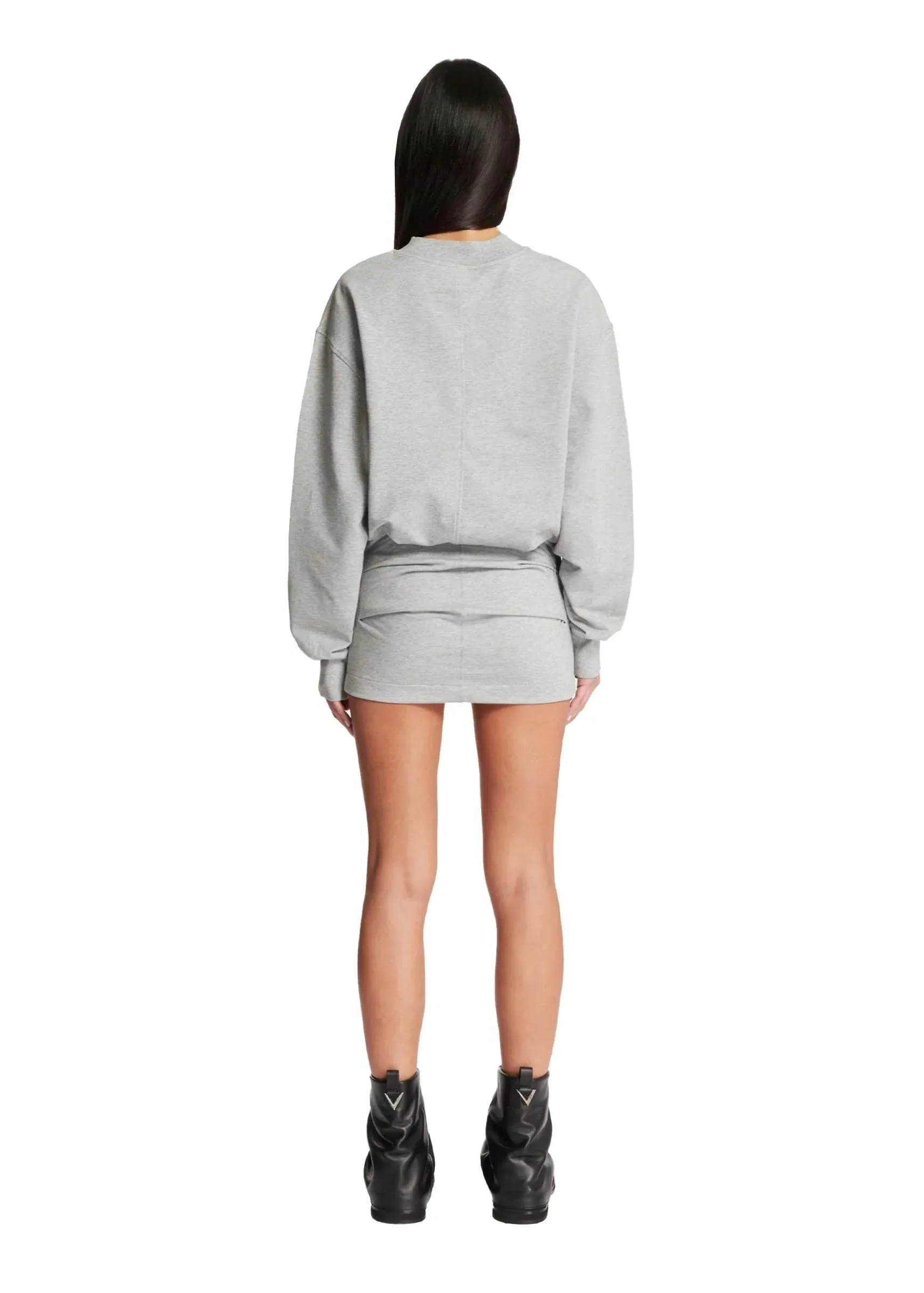 The Attico // Mini Dress Light American Fleece / Light Grey Melange sold by Seletti product image thumbnail 4