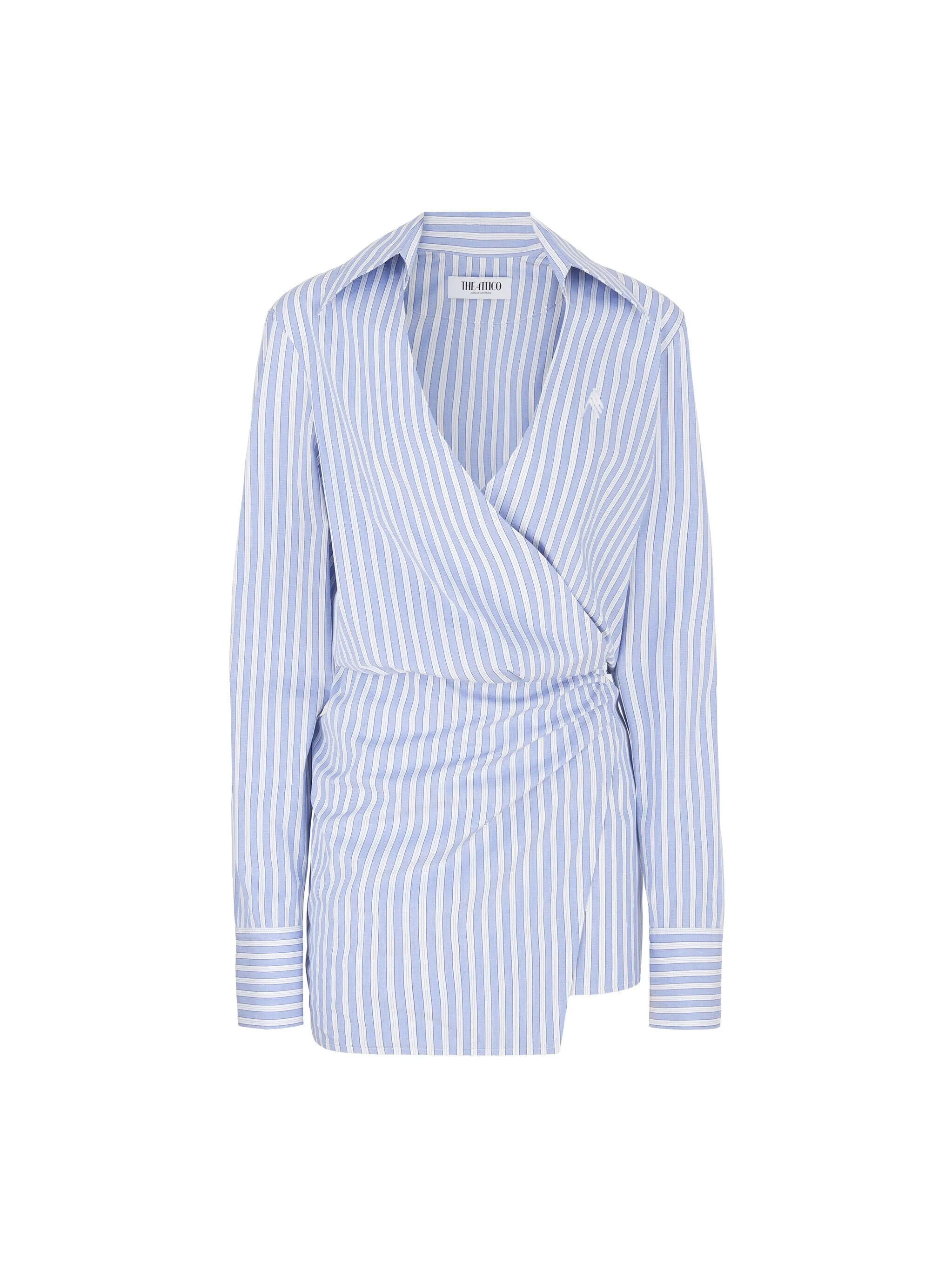 The Attico // Mini Dress Striped Cotton / White & Navy Blue sold by Seletti product image thumbnail 3