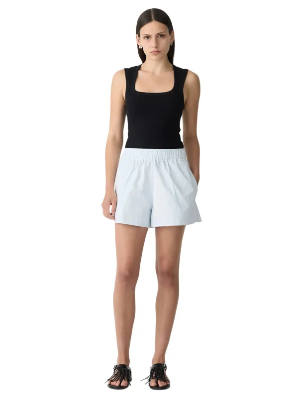 Bassike // Stretch Cotton Tennis Short / Faded Blue sold by Seletti