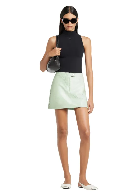 Courreges // Vinyle Reedition Skirt / Light Mint sold by Seletti