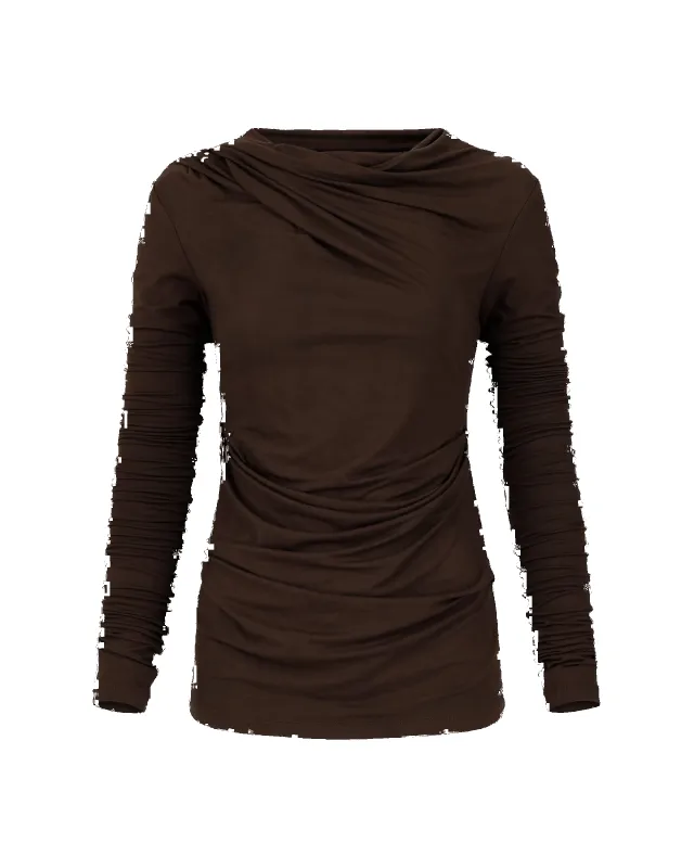 Entire Studios // Drape Top / Tobacco made by Entire Studios