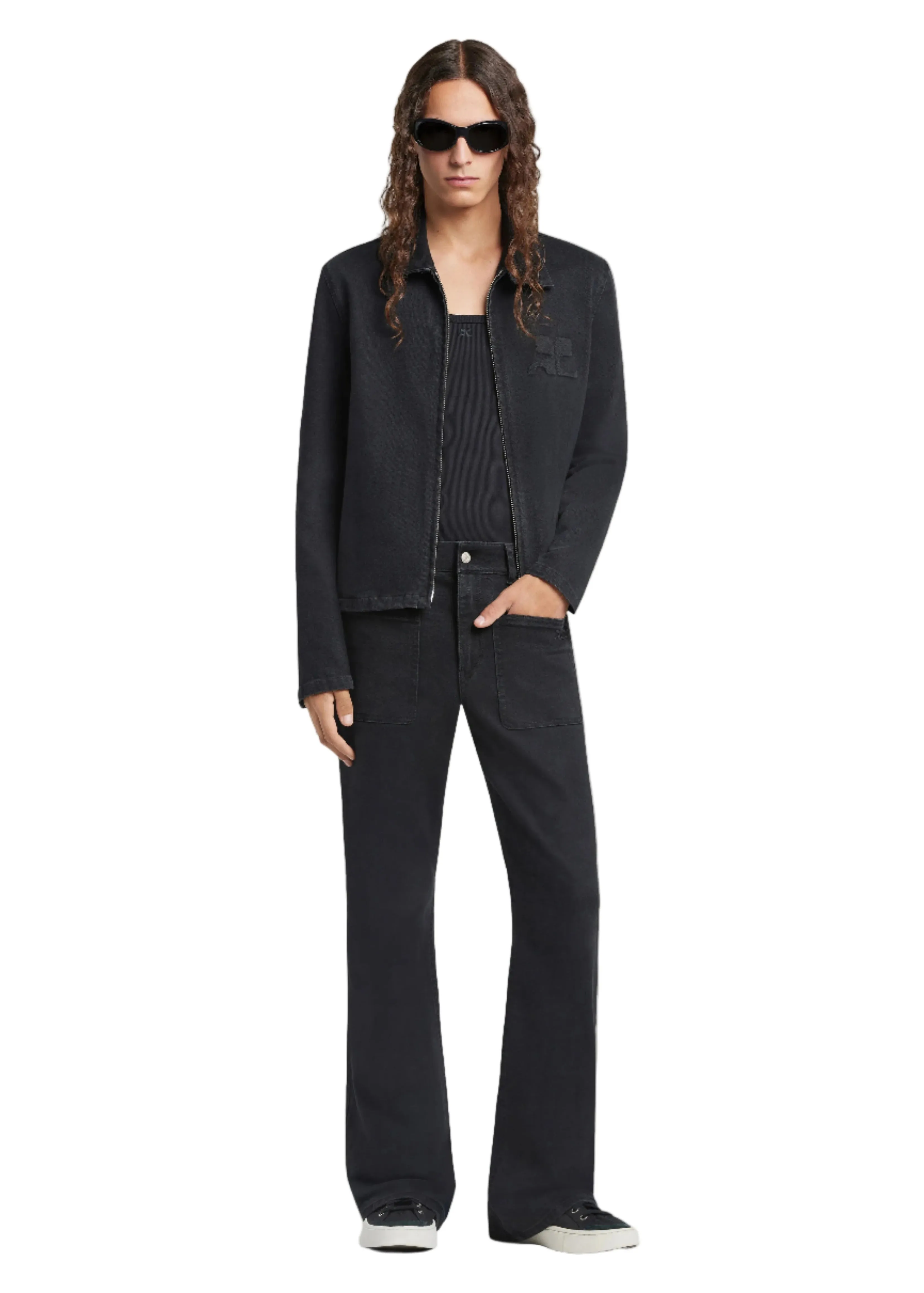 Courreges // City Shadow Denim Jacket / Denim Noir Delave sold by Seletti product image thumbnail 2