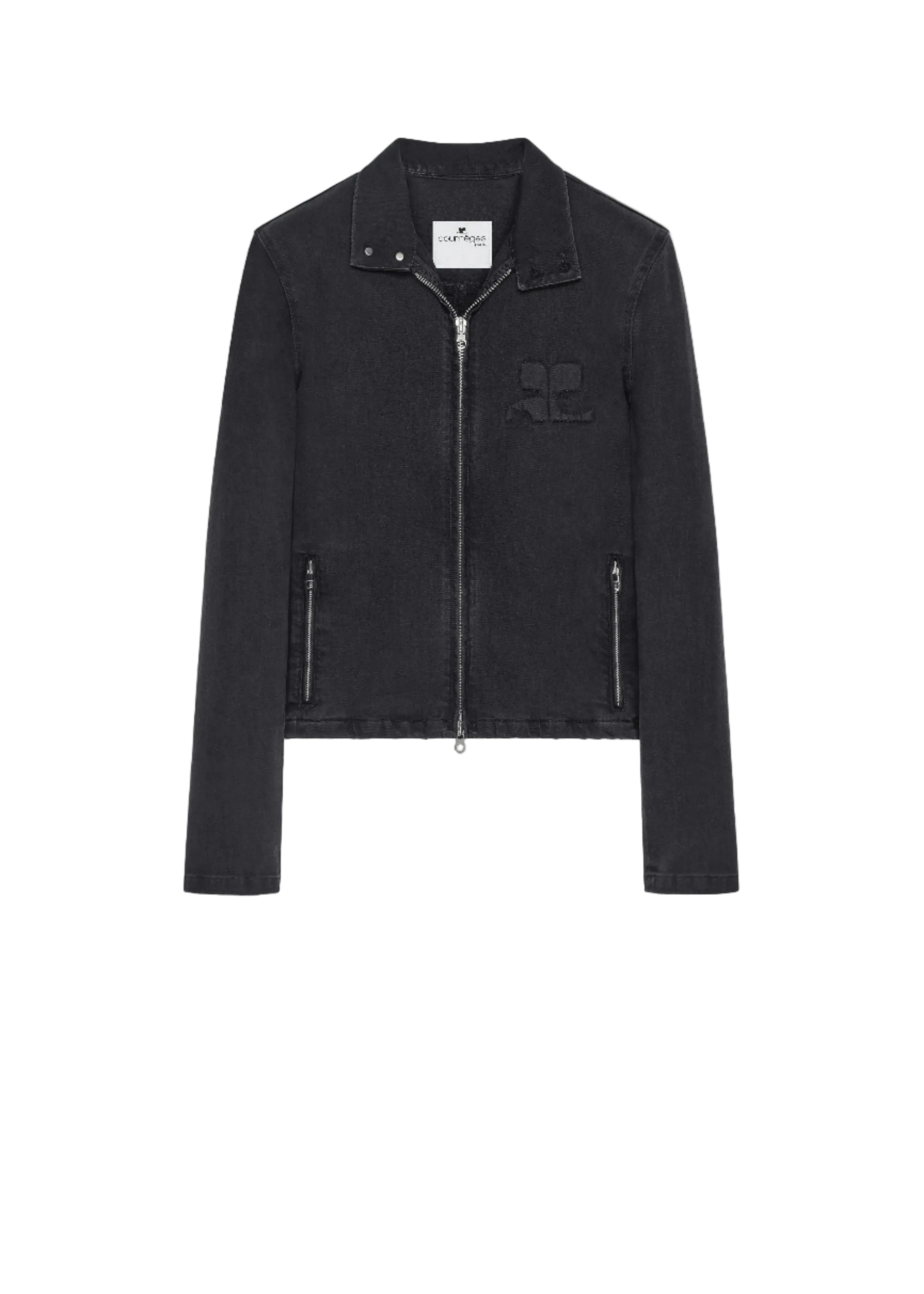 Courreges // City Shadow Denim Jacket / Denim Noir Delave sold by Seletti