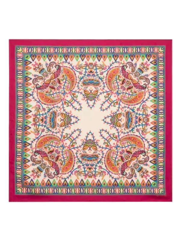 Etro // Turandot Foulard Scarf / Print & White Base made by Etro
