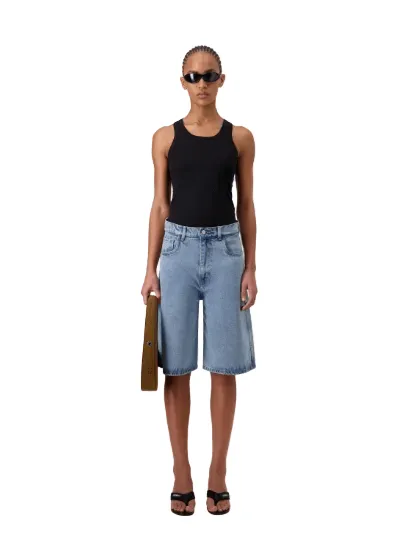 Coperni // Woven Denim Bermuda / Blue sold by Seletti