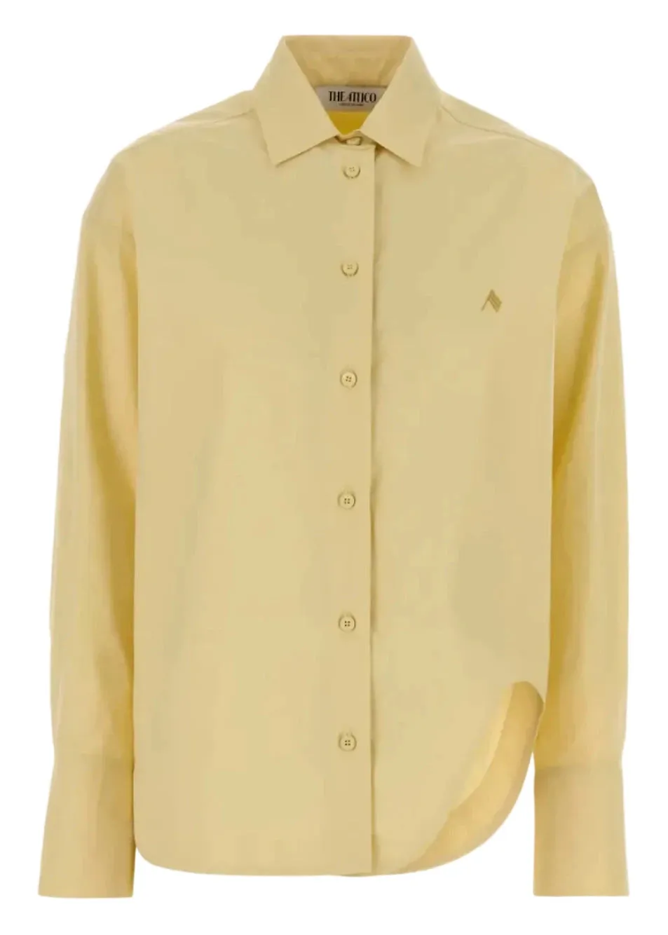 The Attico // Diana Shirt Cotton Popeline / Pale Yellow sold by Seletti