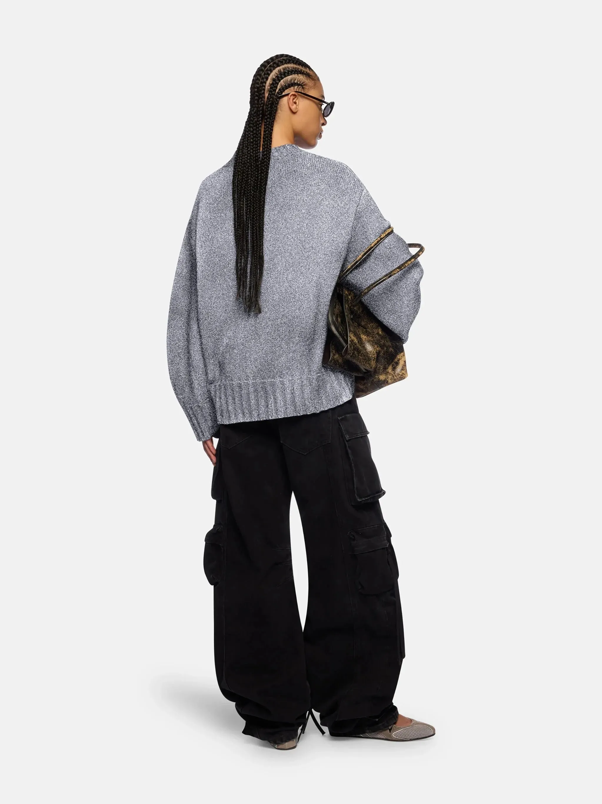 The Attico // Sweater Sprayed Wool Cashmere / Light Grey sold by Seletti product image thumbnail 3