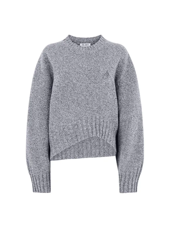 The Attico // Sweater Sprayed Wool Cashmere / Light Grey made by The Attico