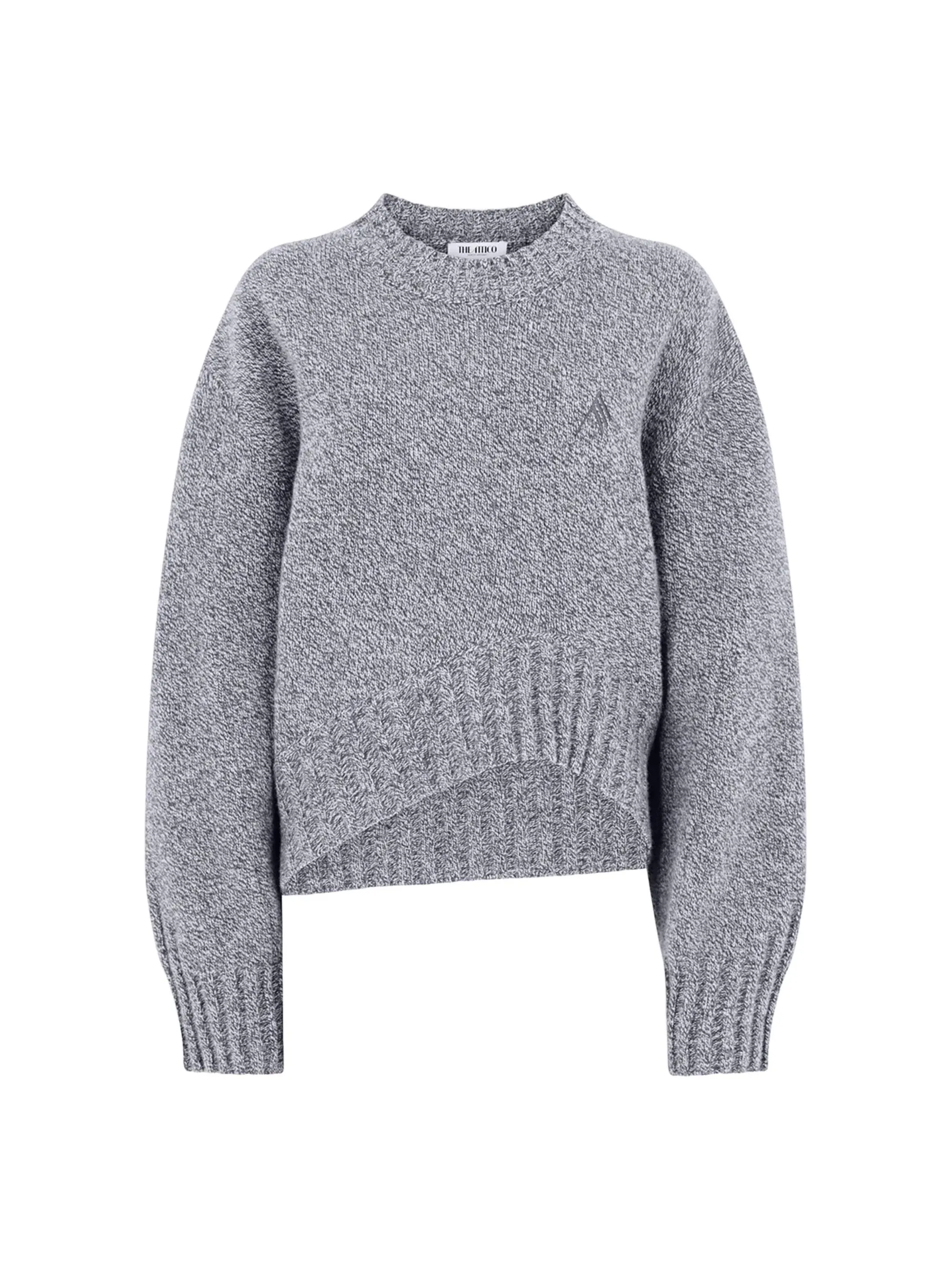 The Attico // Sweater Sprayed Wool Cashmere / Light Grey sold by Seletti