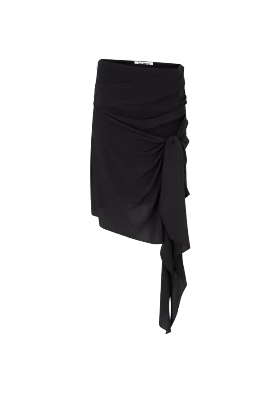 The Attico // Midi Skirt Crepe / Black made by The Attico