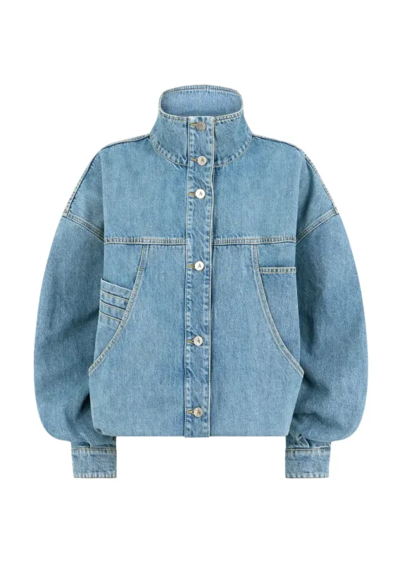The Attico // Bomber Washed Denim / Sky Blue sold by Seletti