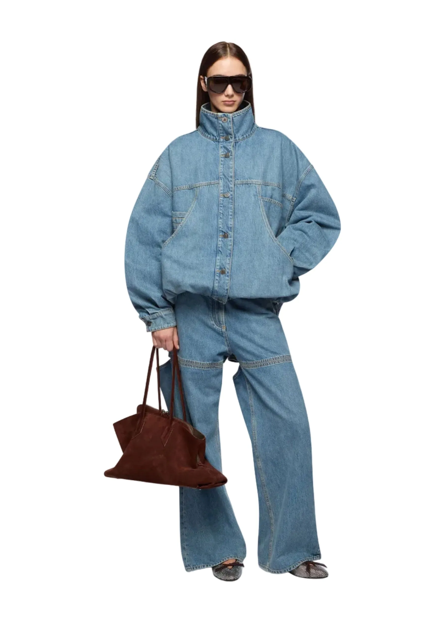 The Attico // Bomber Washed Denim / Sky Blue sold by Seletti product image thumbnail 3