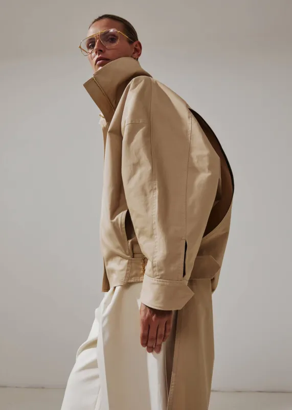 DARKPARK // New Celine Double Back Aviator Bomber / Beige made by DARKPARK