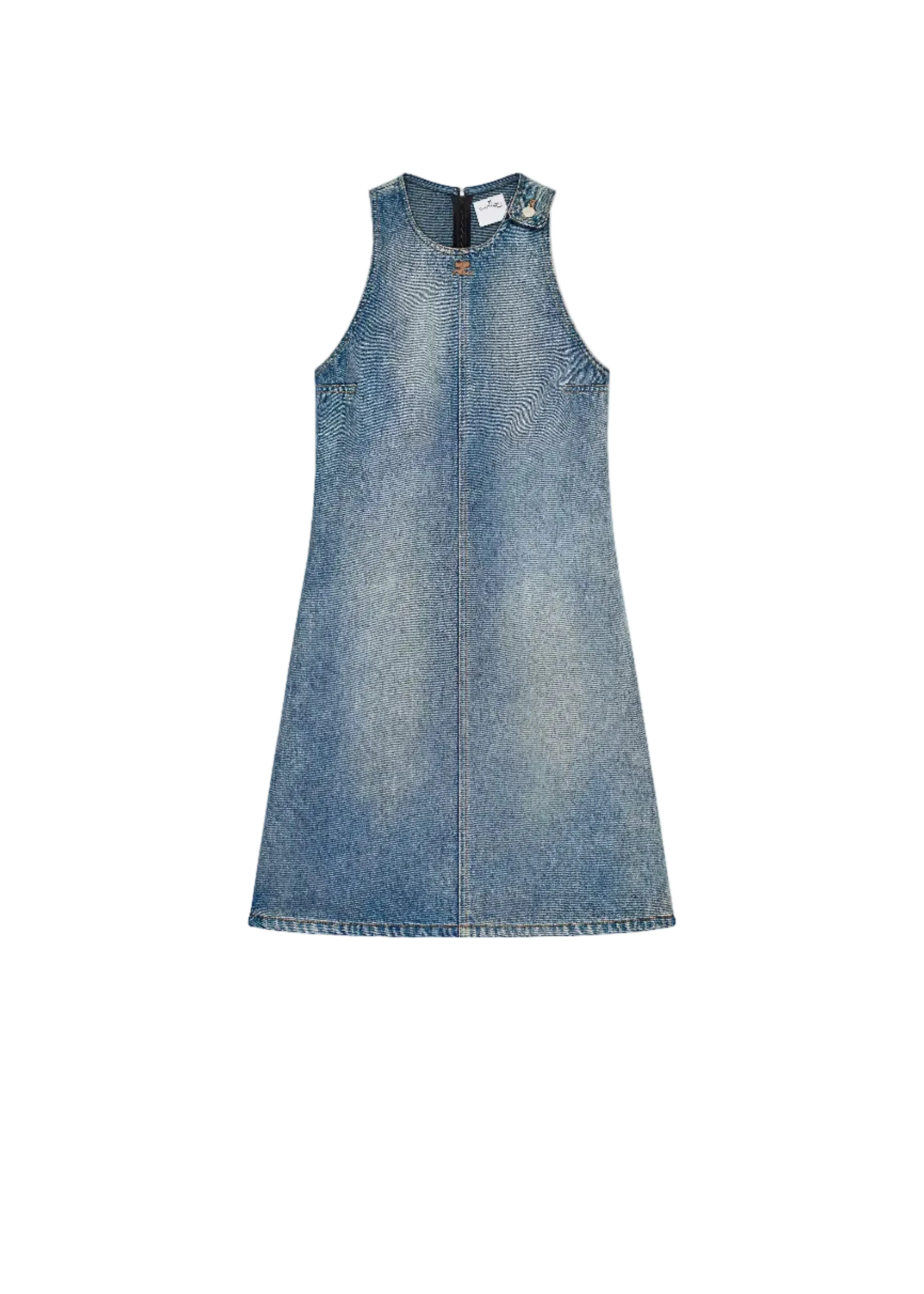 Courreges // Heritage Denim A-Line Dress / Denim Bleu Delave sold by Seletti product image thumbnail 5