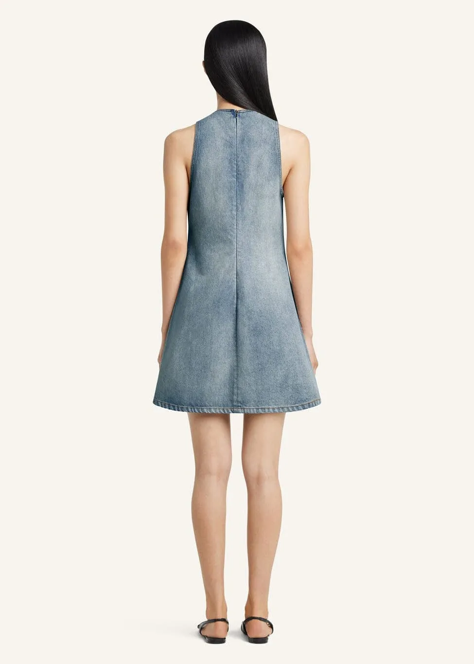 Courreges // Heritage Denim A-Line Dress / Denim Bleu Delave sold by Seletti product image thumbnail 3
