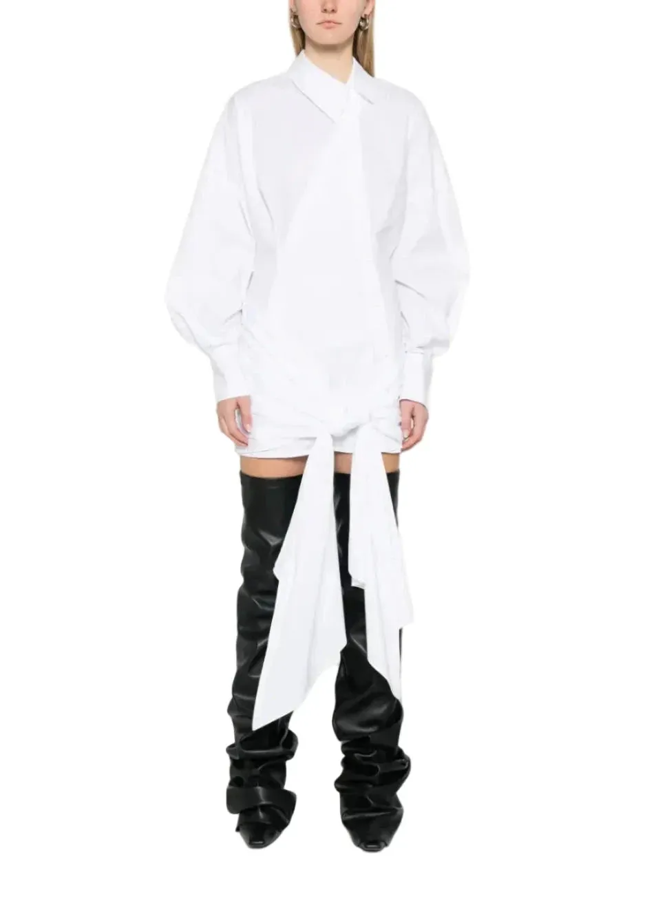 The Attico // Mini Dress Cotton Popeline Stretch / White sold by Seletti product image thumbnail 2