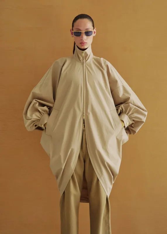 DARKPARK // Norma Draped Sleeves Bomber Jacket / Beige made by Seletti