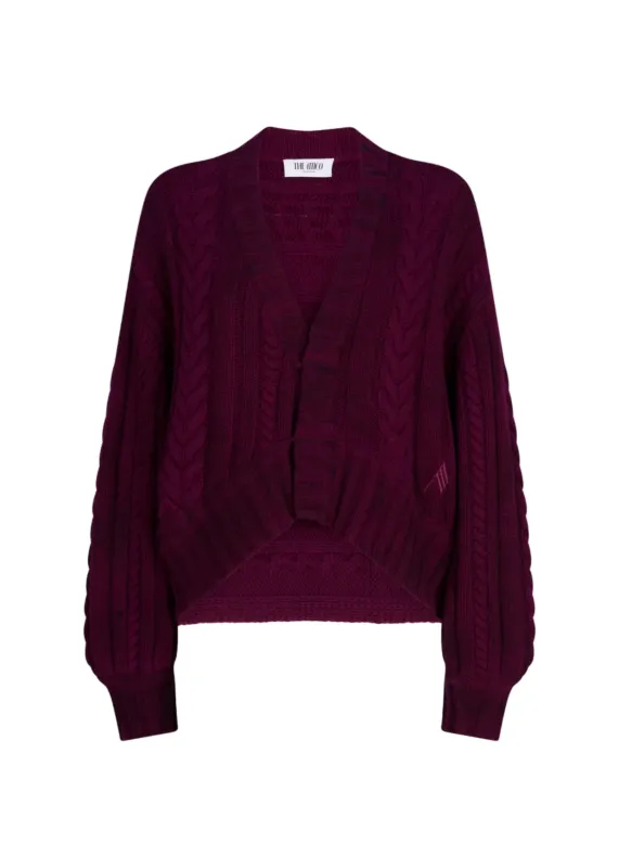 The Attico // Sprayed Cable Wool Sweater / Burgundy made by The Attico