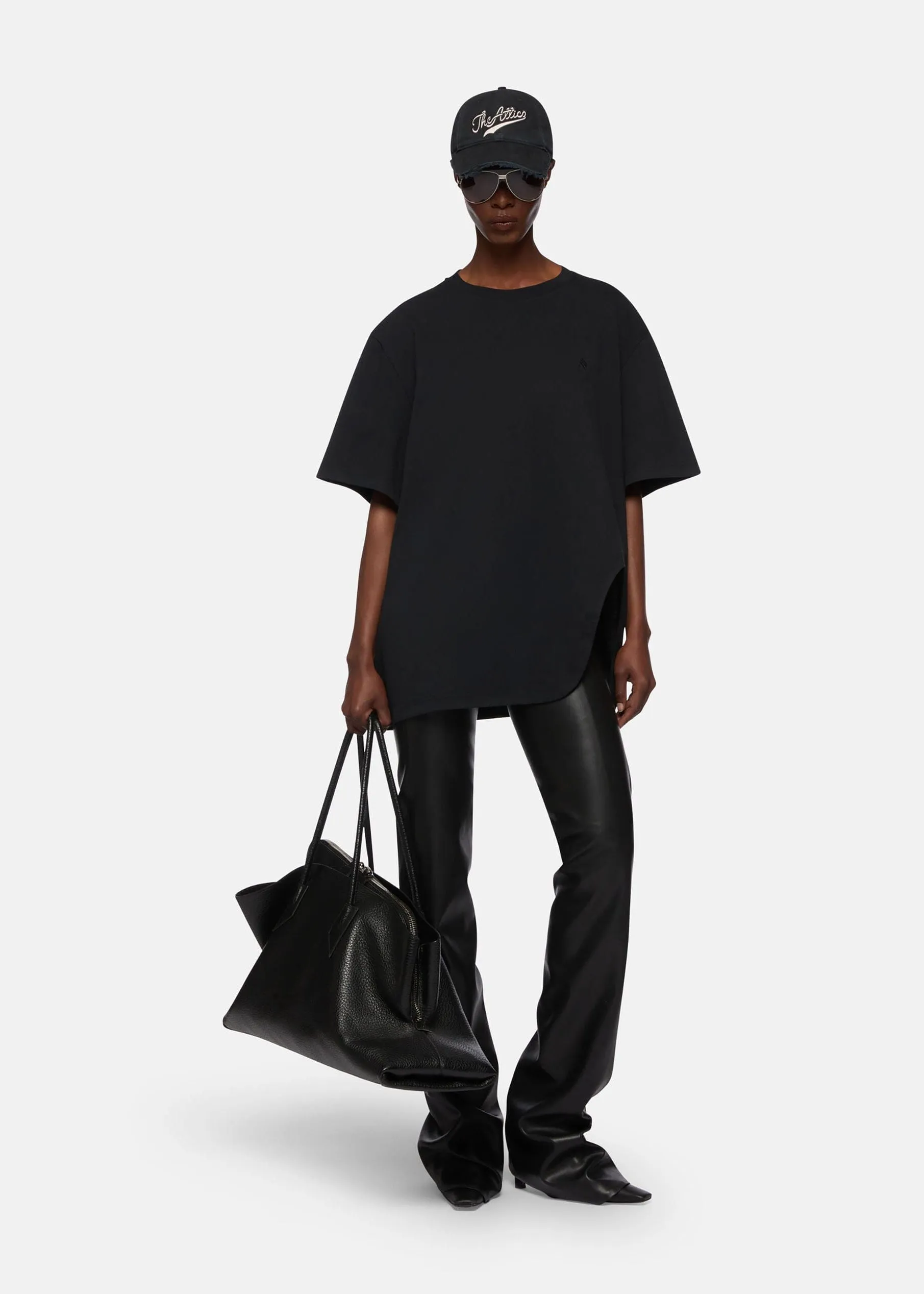 The Attico // T-Shirt Light Jersey / Black Fade sold by Seletti