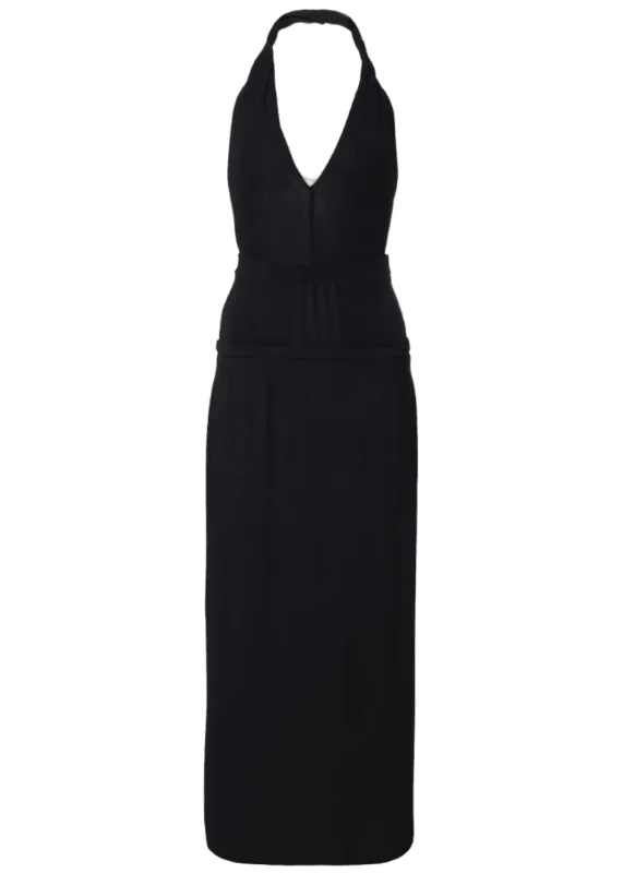 The Attico // Midi Dress Crepe And Tulle Stretch / Black made by The Attico
