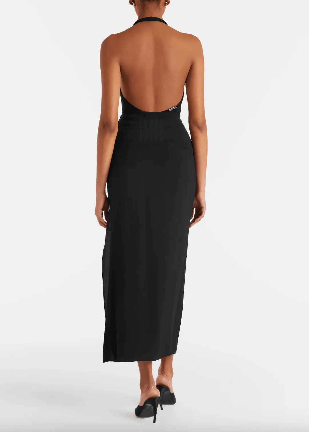 The Attico // Midi Dress Crepe And Tulle Stretch / Black sold by Seletti product image thumbnail 3