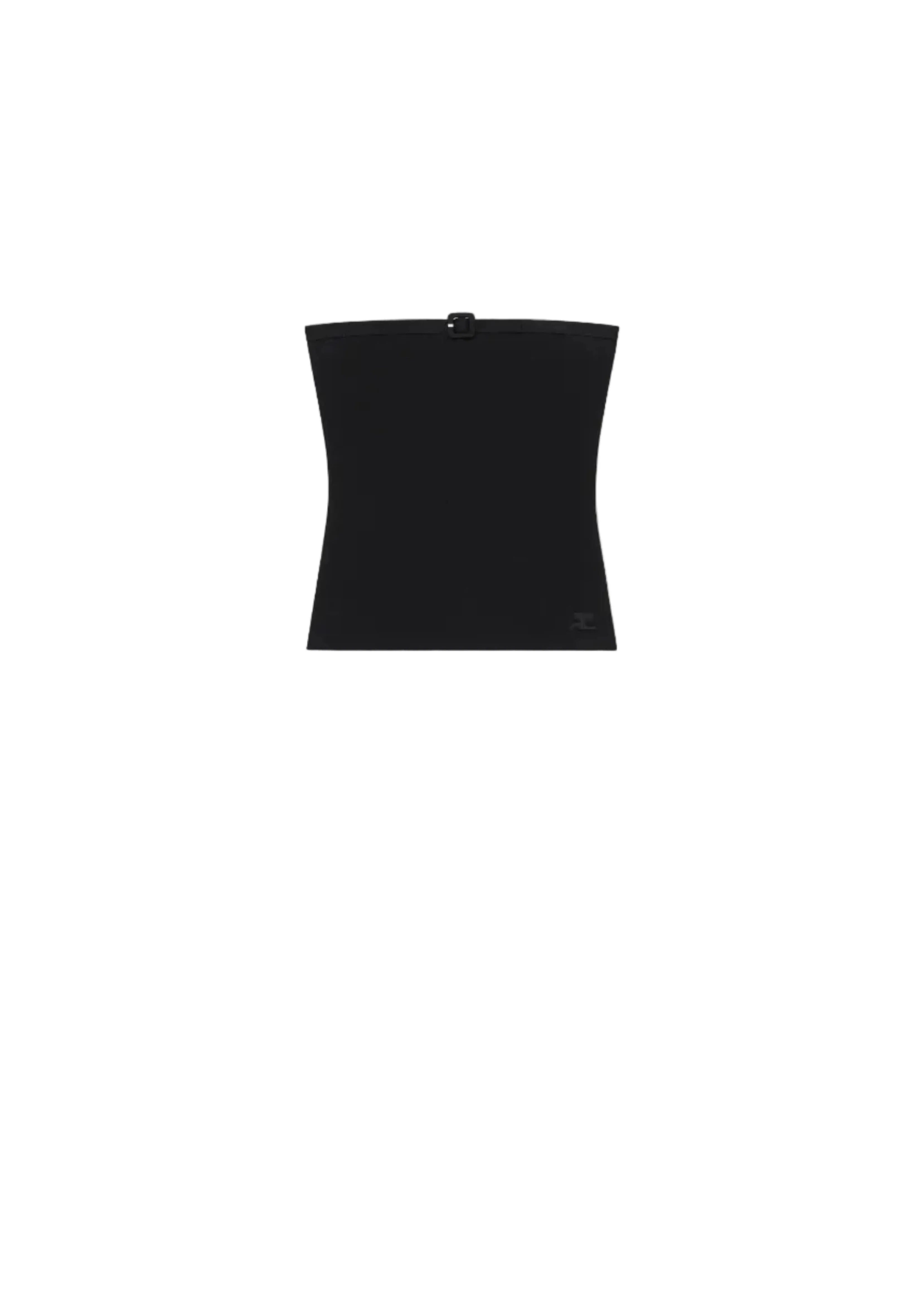 Courreges // Buckle Knit Bustier Top / Black sold by Seletti