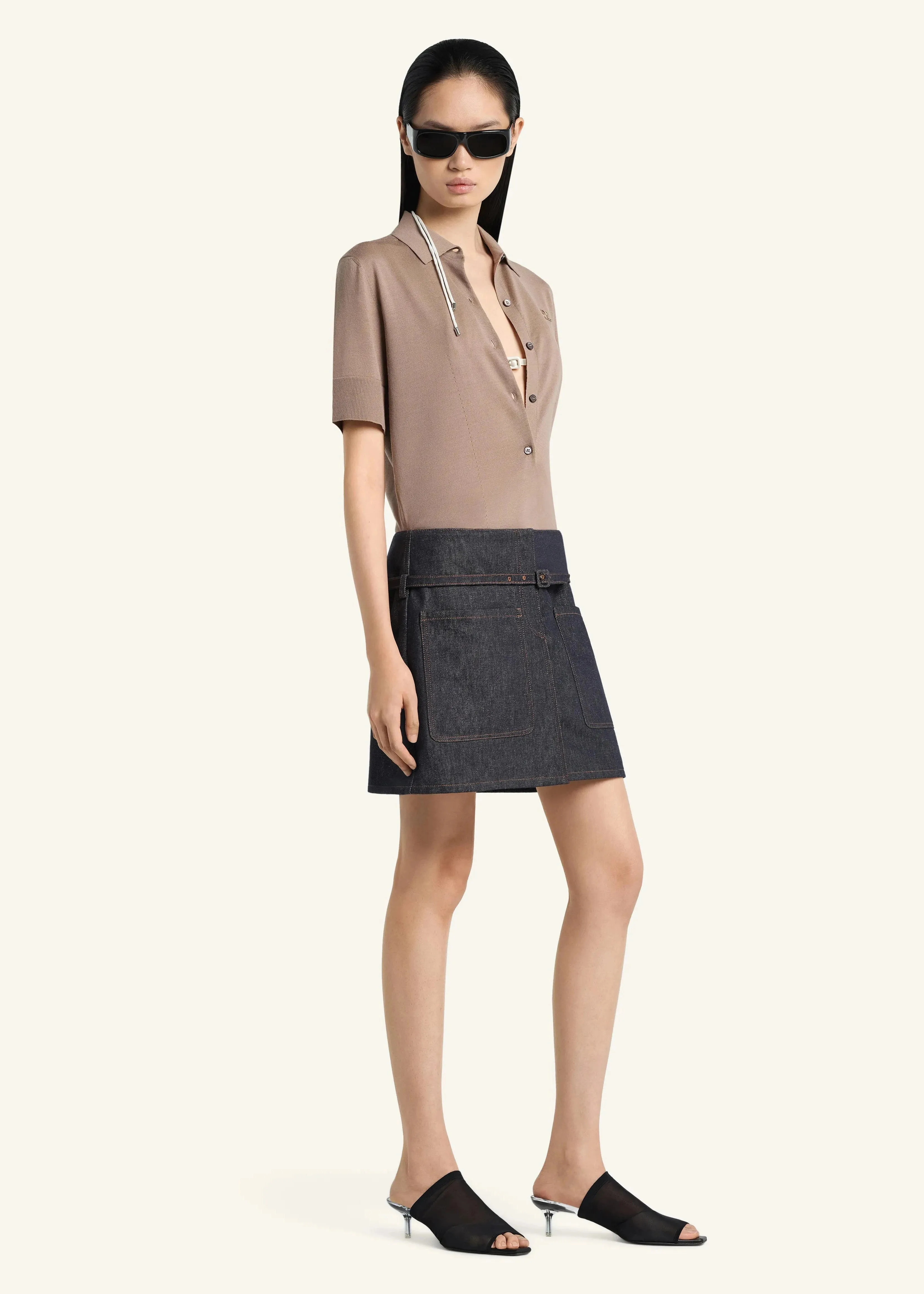 Courreges // Merino Polo / Sandy Brown sold by Seletti product image thumbnail 3