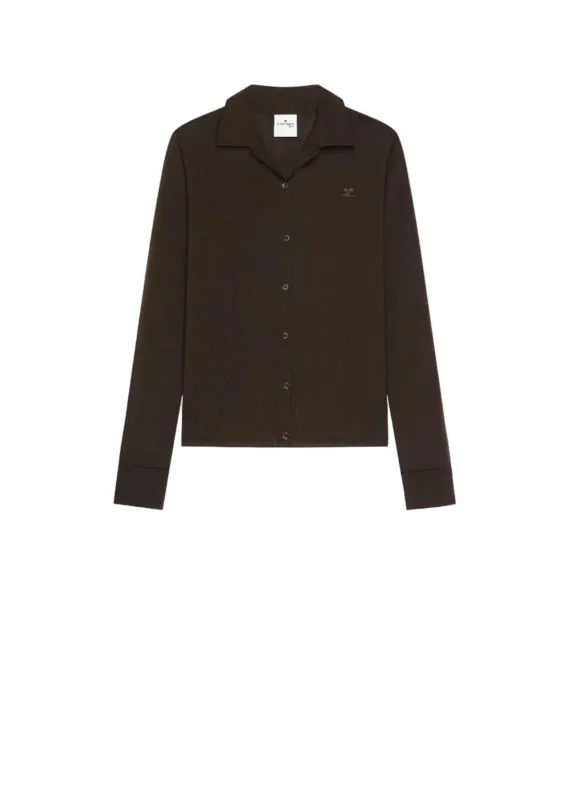 Courreges // Merino Cardigan Polo / Chocolate made by Courreges
