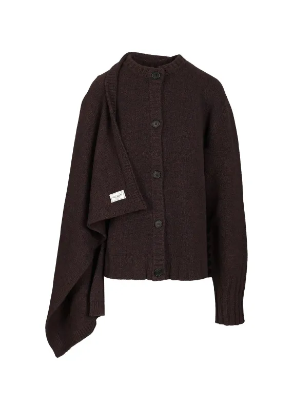 The Attico // Cardigan Wool Cashmere / Brown Shades made by The Attico