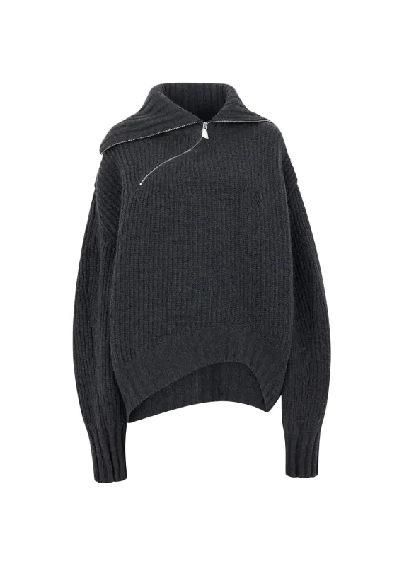 The Attico // Sweater Wool Cashmere / Dark Grey made by The Attico